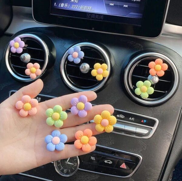 Colorful Flower Perfume Clip, Car Air Vent Decoration - Image 4