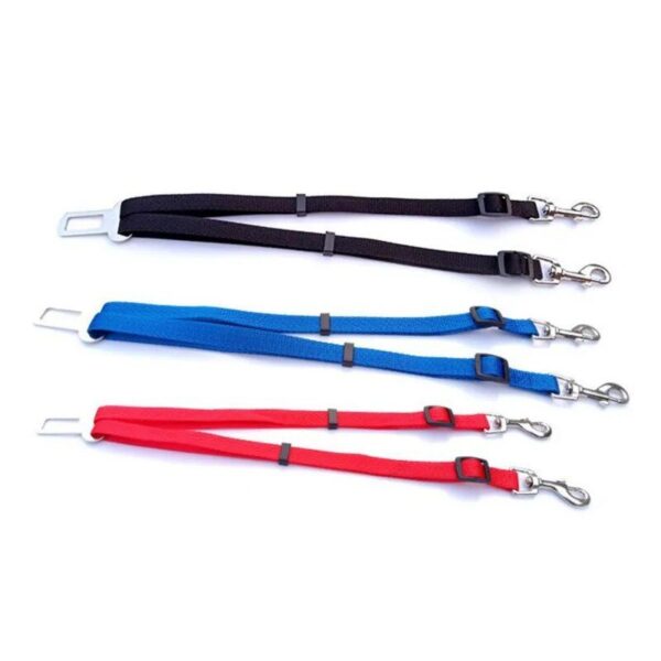 Adjustable Dual-Dog Car Safety Seat Belt with Quick Release - Image 3