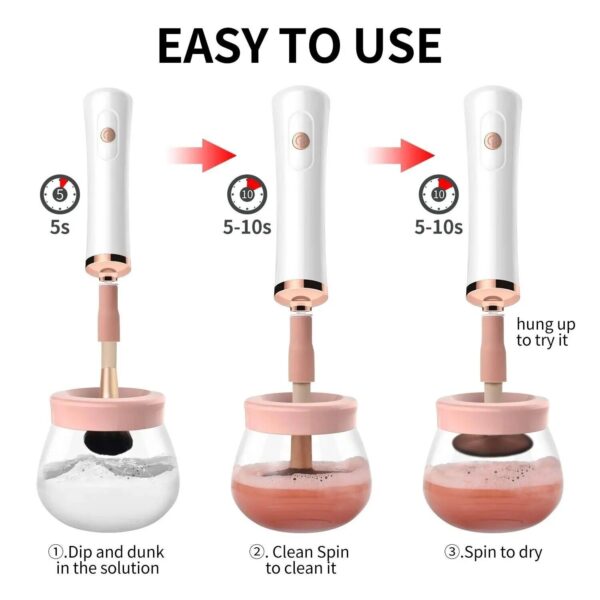 Electric Makeup Brush Cleaner and Dryer - Quick, Easy, and Effective Cleaning for Your Brushes - Image 4