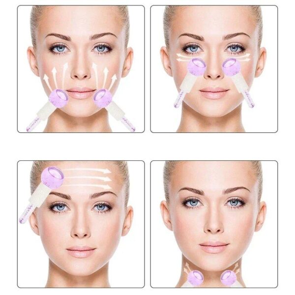 Luxury Crystal Ice Roller Set for Face and Eye Massage – Skin Rejuvenation and Tightening Tool - Image 5
