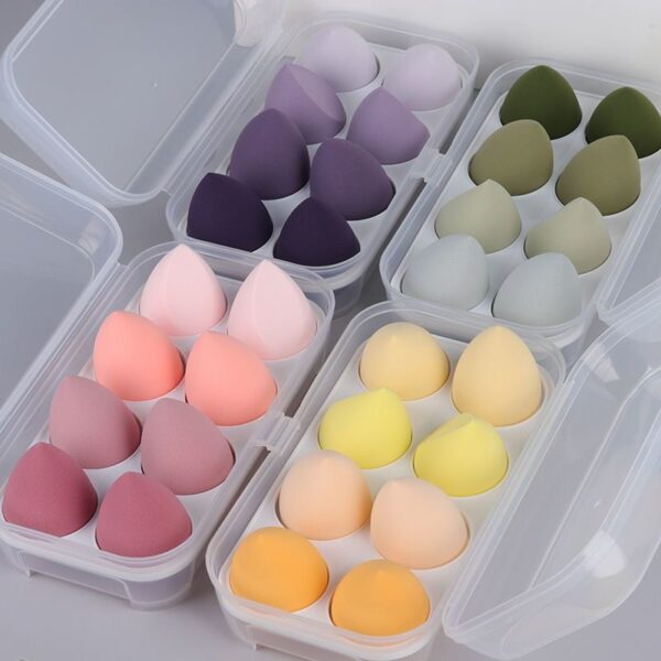 4-Piece Beauty Egg Makeup Blender Set: Cosmetic Puff & Foundation Sponges - Image 6
