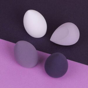 4-Piece Beauty Egg Makeup Blender Set: Cosmetic Puff & Foundation Sponges