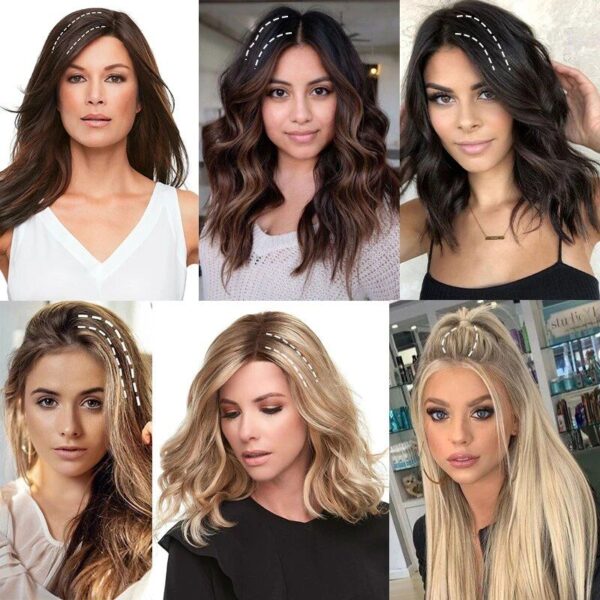 Clip-In Synthetic Hair Pads for Volume and Fullness - Natural Look, Easy to Use - Image 6