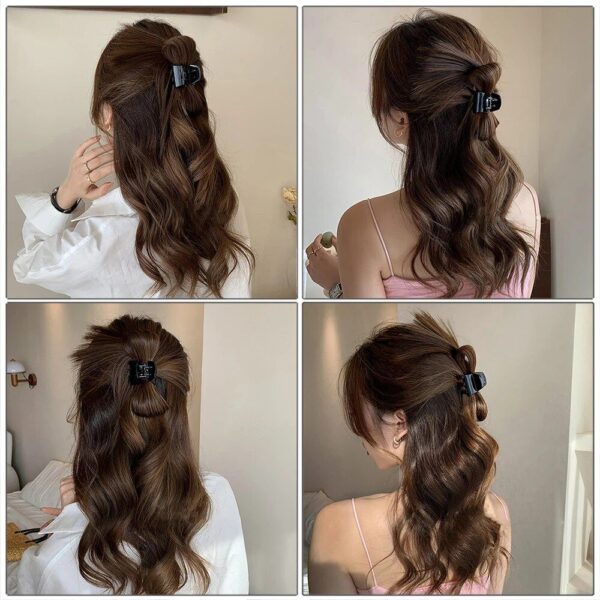 Elegant Feather Shuttlecock Hair Claw - Fashionable High Ponytail Hair Clip for Women - Image 4