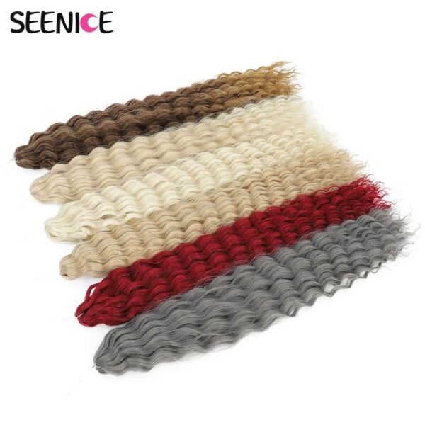 Ariel Curl Water Wave Crochet Hair Extensions - Multi-Color Ombre Afro Curls - Image 2